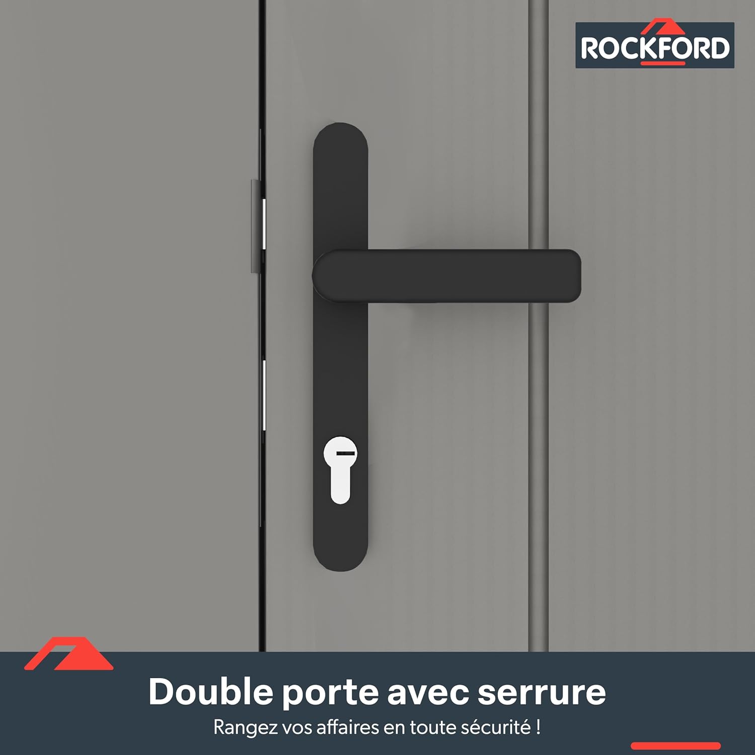 Rockford Lagos 300 Gartenhaus aus Metall, Grau