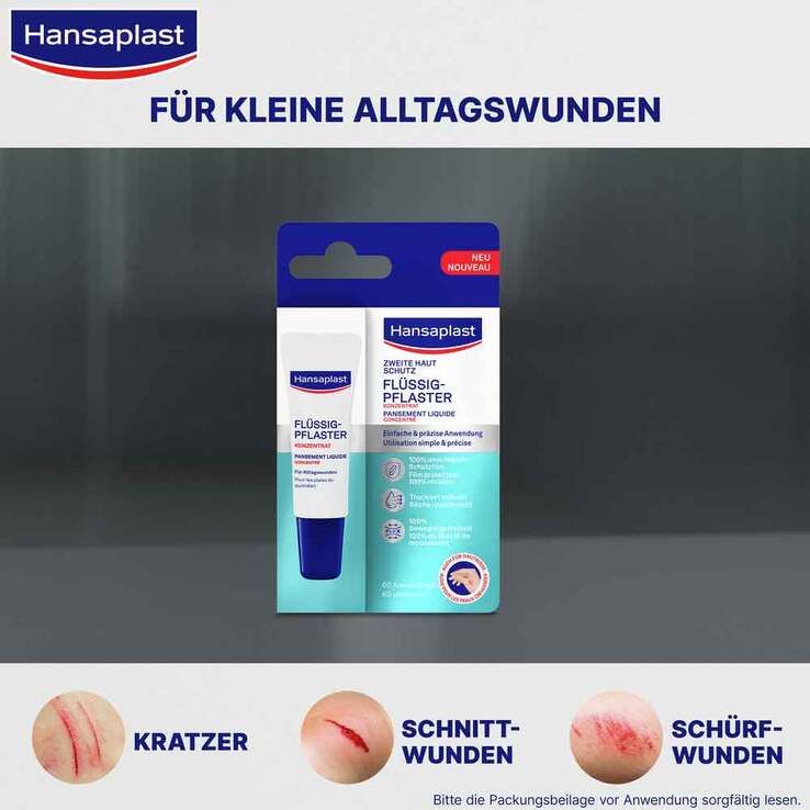 Hansaplast Zweite Haut Schutz Flüssig- Pflaster Konzentrat , 10 ml