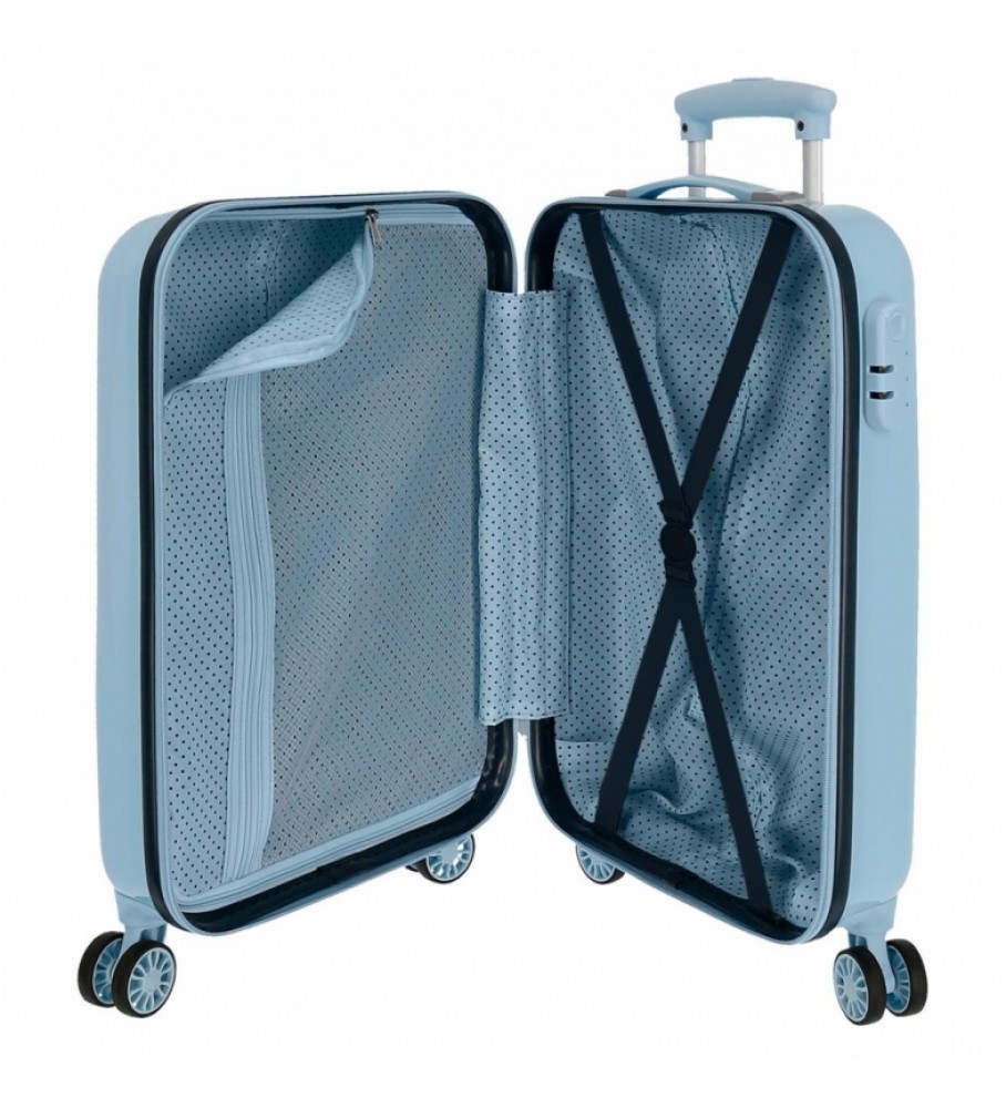 Mala de cabine rígida Joumma Bags Trust your journey azul - 34x55x20cm -