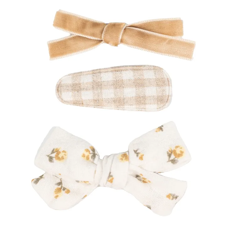 Gentil Coquelicot Barrettes Fleurs - Set de 3