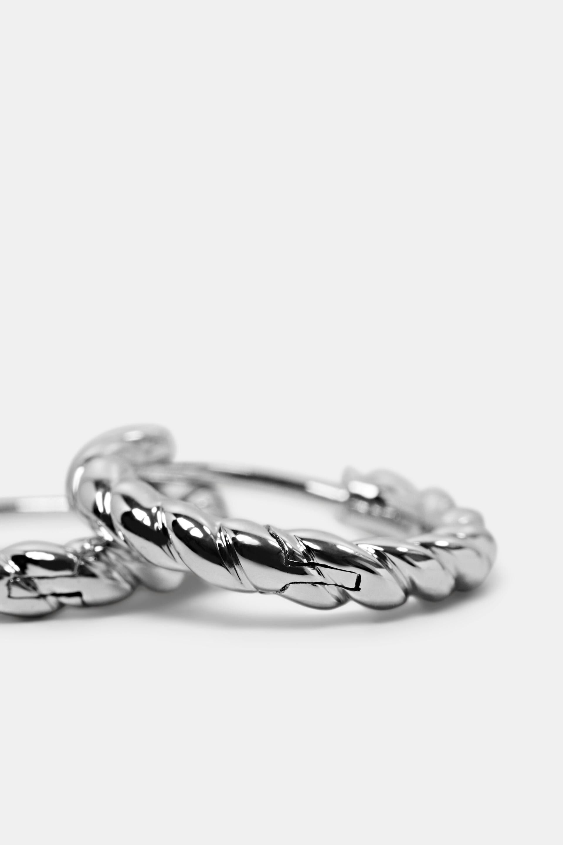 Créoles en argent sterling torsadées
