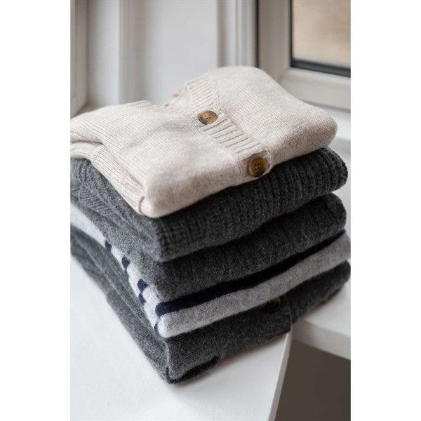Oxford Stripe Opal Cashmere Strik Pullover