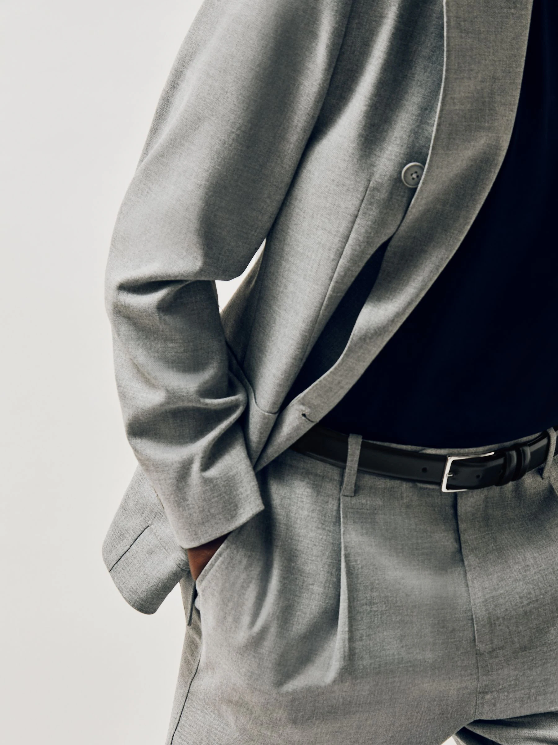 Zwart - Reiss - Dante - Gladde leren riem