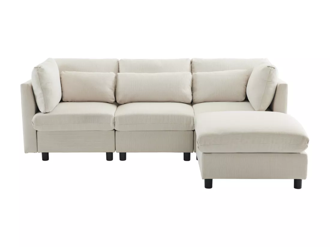 Canapé Moderne，mobilier Rembourré，canapé D'angle Avec Pouf，canapé L-forme