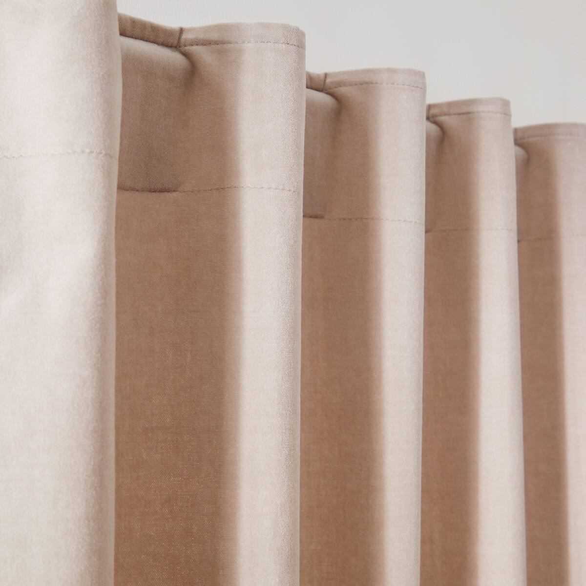LA REDOUTE INTERIEURS<br>Cortina de veludo com acabamento em laços ocultos, Veludo