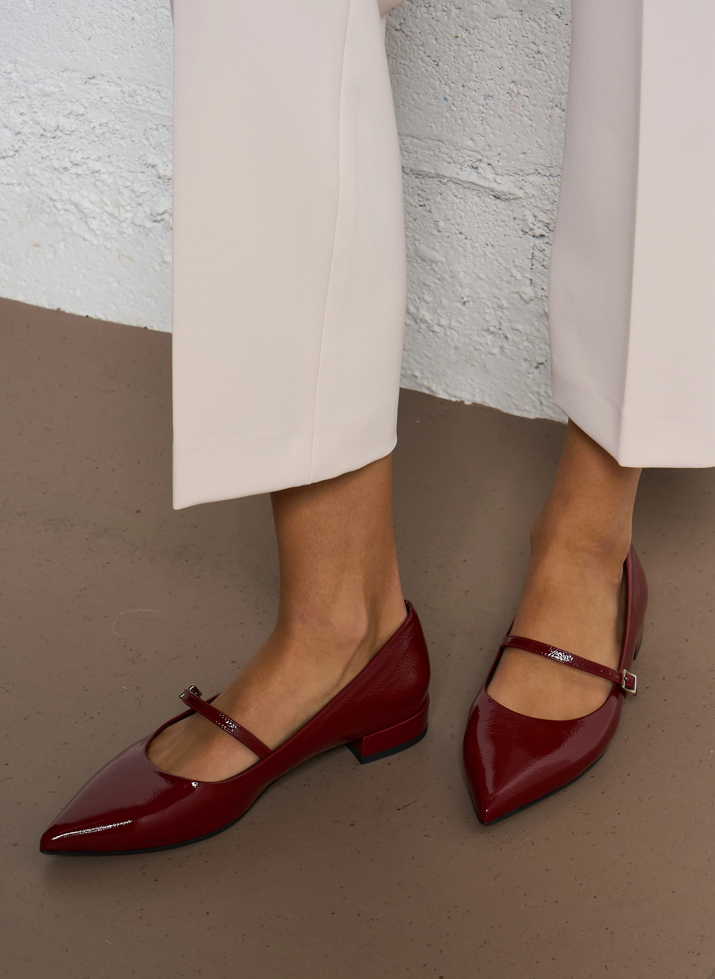 FREDERICA - Ballerines en cuir | Rouge
