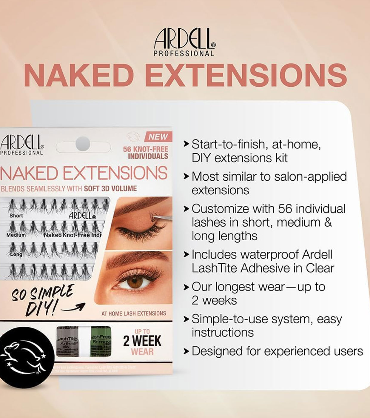 Ardell - Kit Extensões de Pestanas Naked Extensions