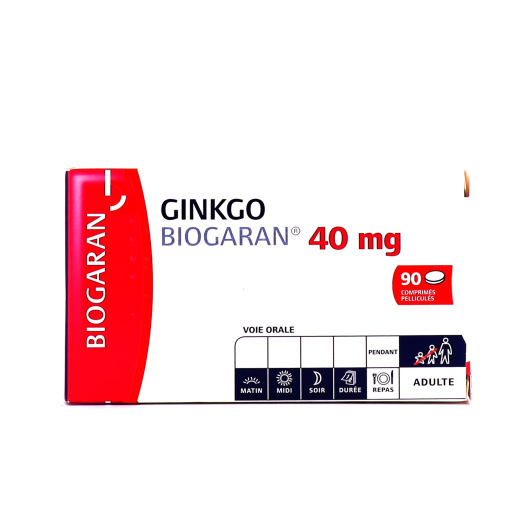 Ginkgo Biogaran 40 mg 90 comprimés - Pharmacie des Drakkars