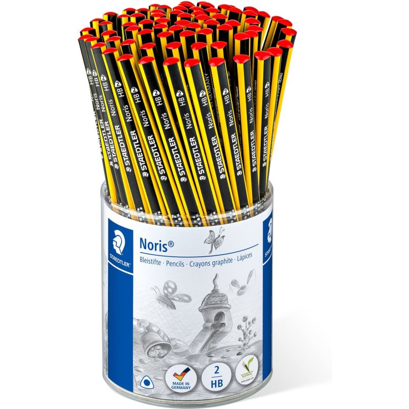 Crayon graphite Noris, degré dureté: HB, pot de 72