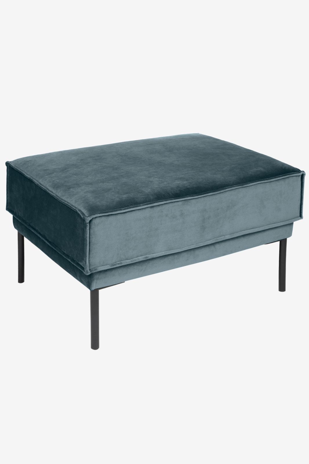 The Duchess velvet hocker grijs