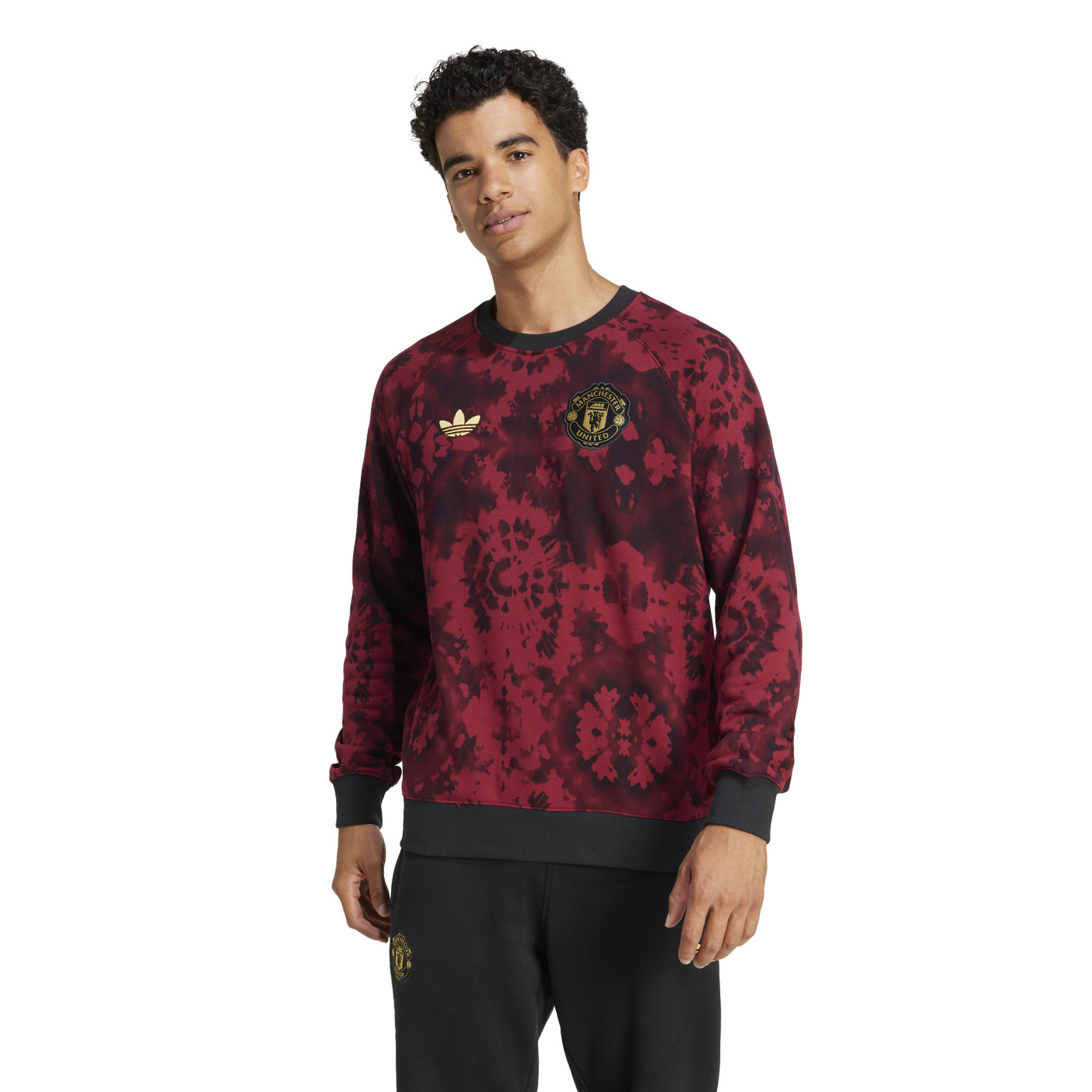 Adidas Manchester United CNY Crew Sweater 2024-2025 Rood Zwart Goud