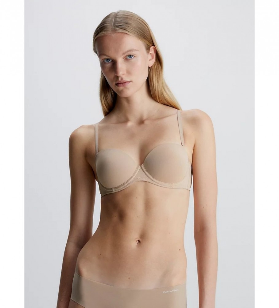 Sutiã tomara que caia Calvin Klein Perfectly Fit Flex na cor nude