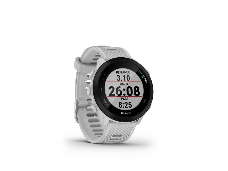 GARMIN Sportuhr Forerunner 55 Weiss/Schwarz GPS-Laufuhr