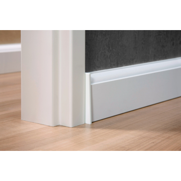 CANDO hoge plint eindstuk wit 2,3 x 14,3