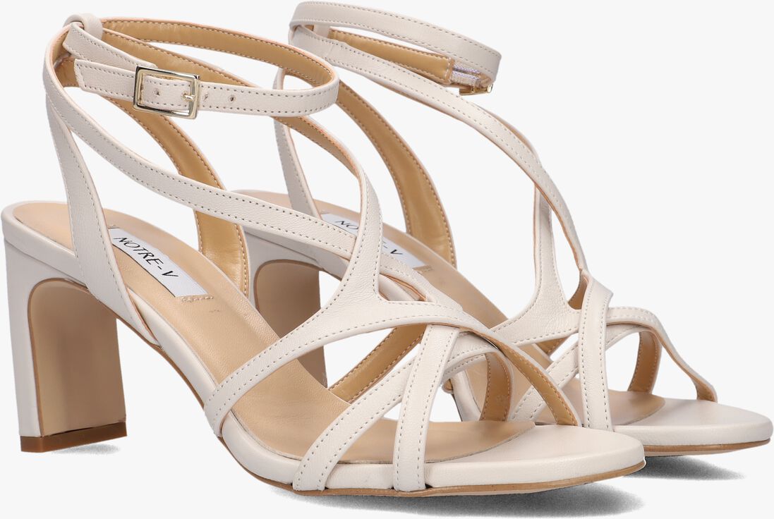witte notre-v sandalen met hak 42527
