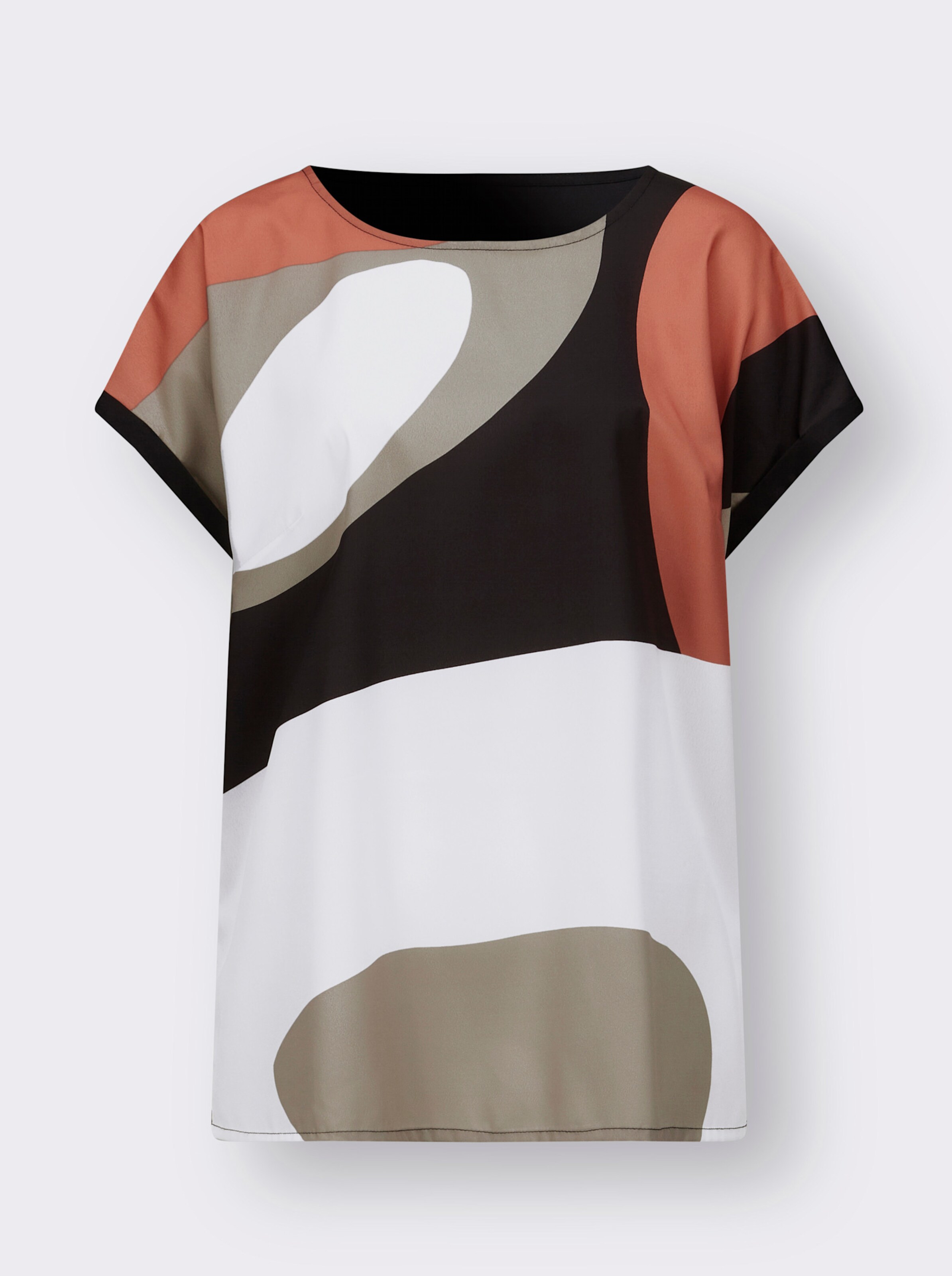 Schlupfbluse mit Grafik-Druck