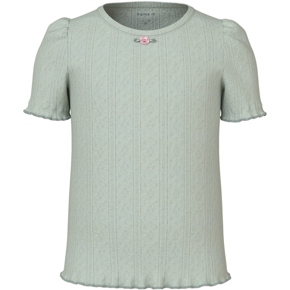 Køb Name It Aqua Gray Jsilke Slim T-Shirt