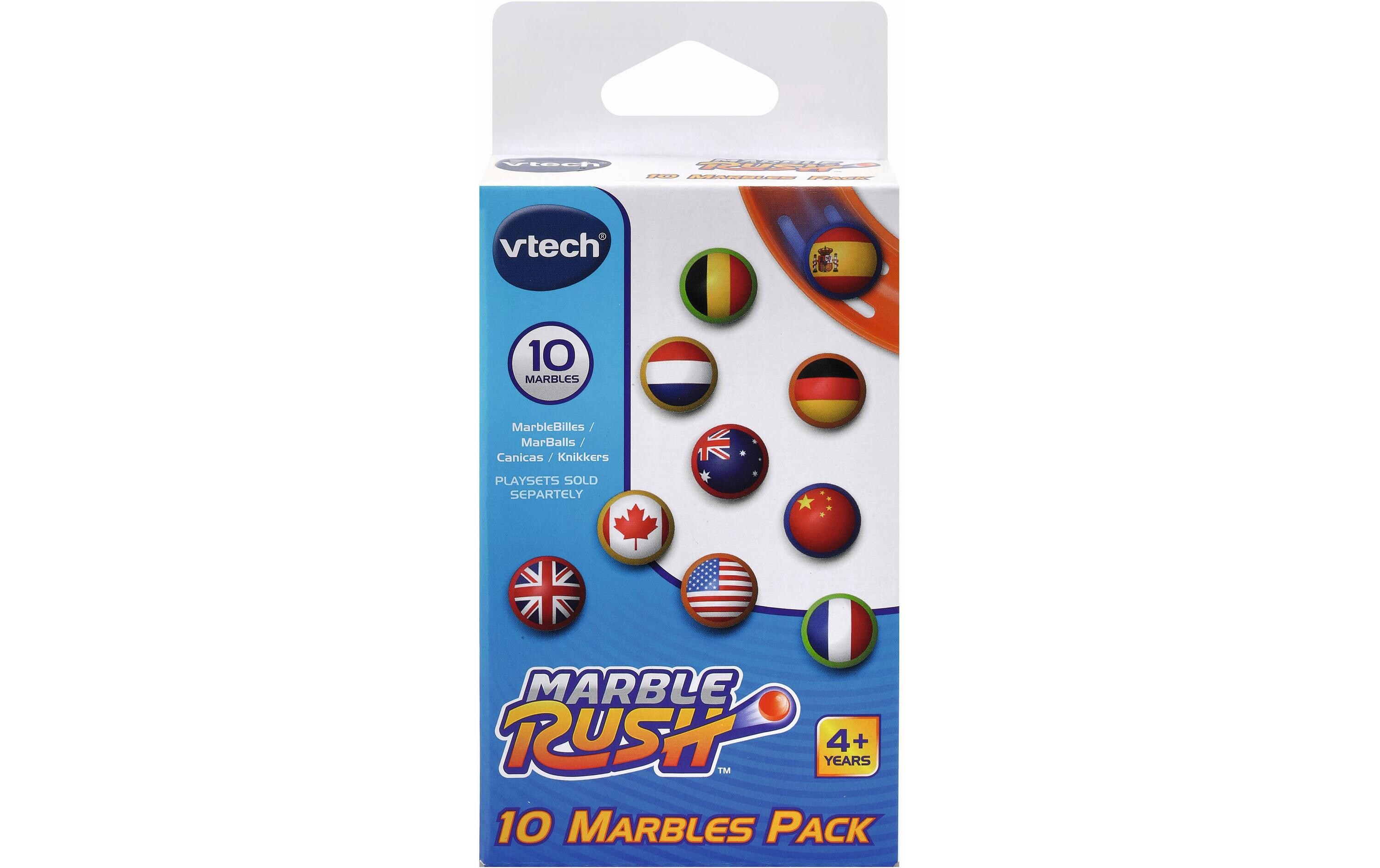 Kugelbahn Zubehör Marble Rush - 10er-Set MarBallsKugeln mit Länderflaggen