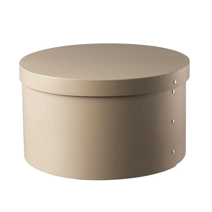 FDB Møbler - Drejø Aufbewahrungsbox, Ø 22 cm, graubeige