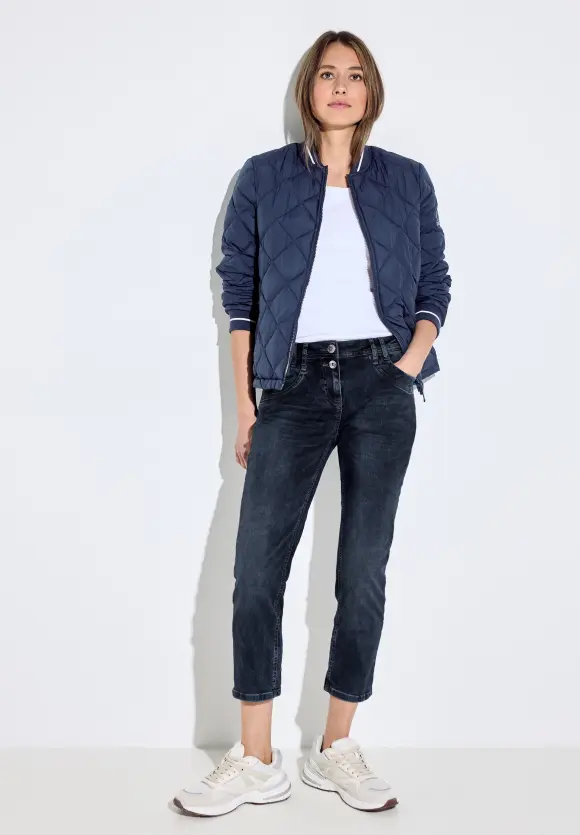 Casual Fit 7/8 Jeans - dark blue black washed