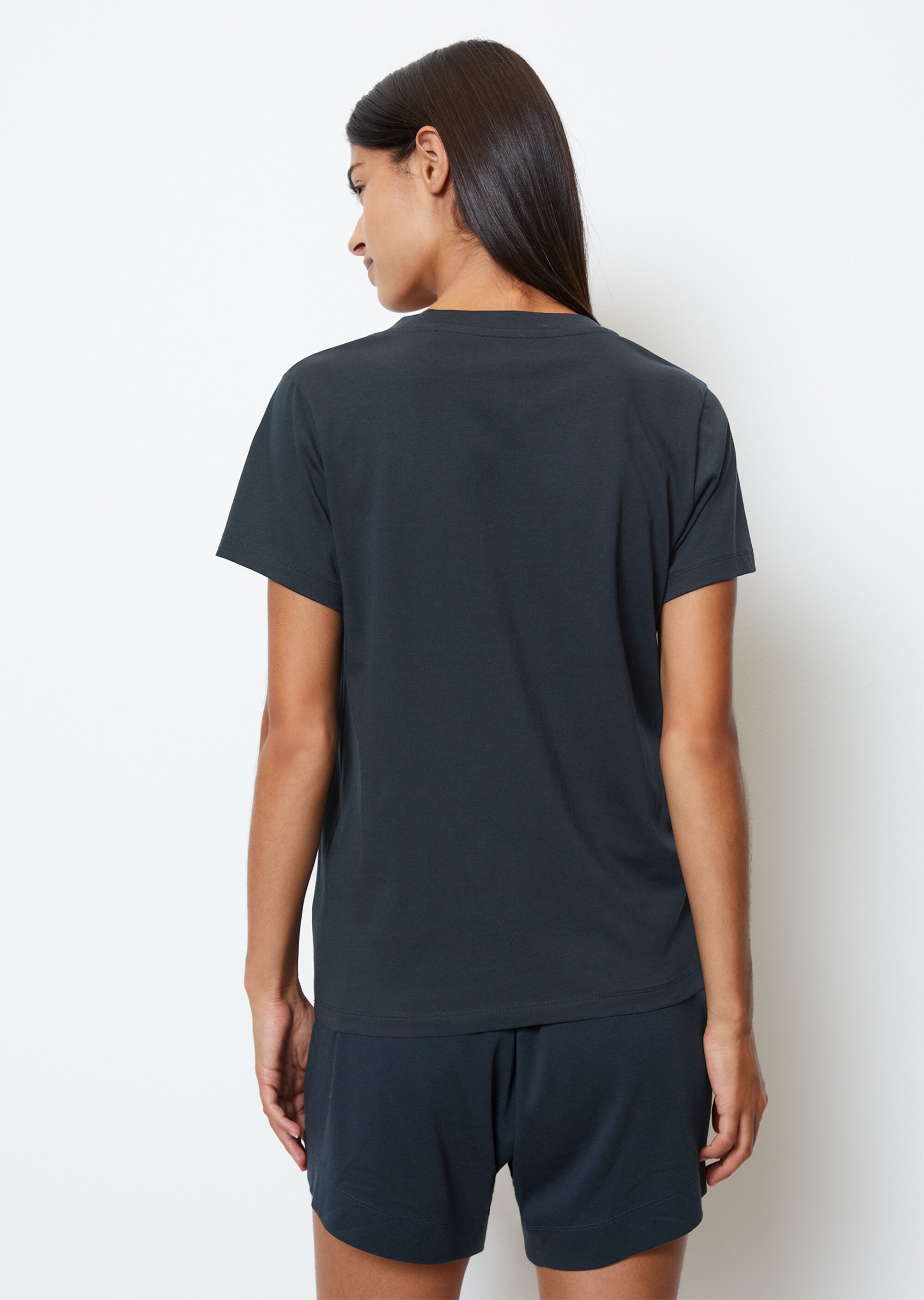 Kurzarm-Lounge-Shirt aus Bio-Baumwoll-Jersey