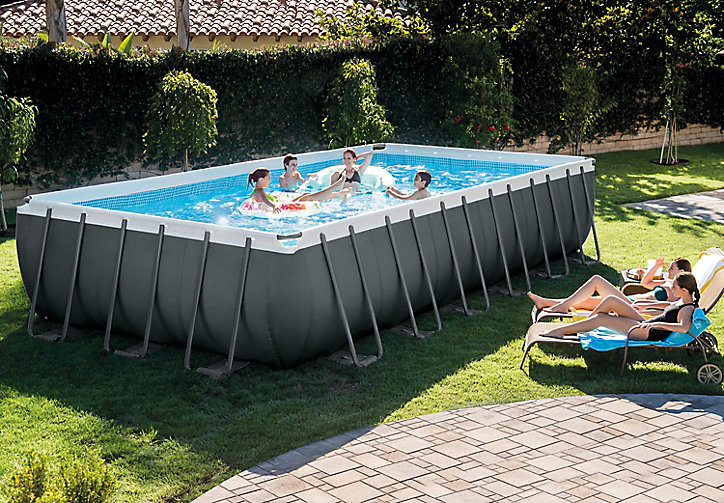 Piscine tubulaire rectangulaire Intex Ultra XTR 7,32 x 3,66 m