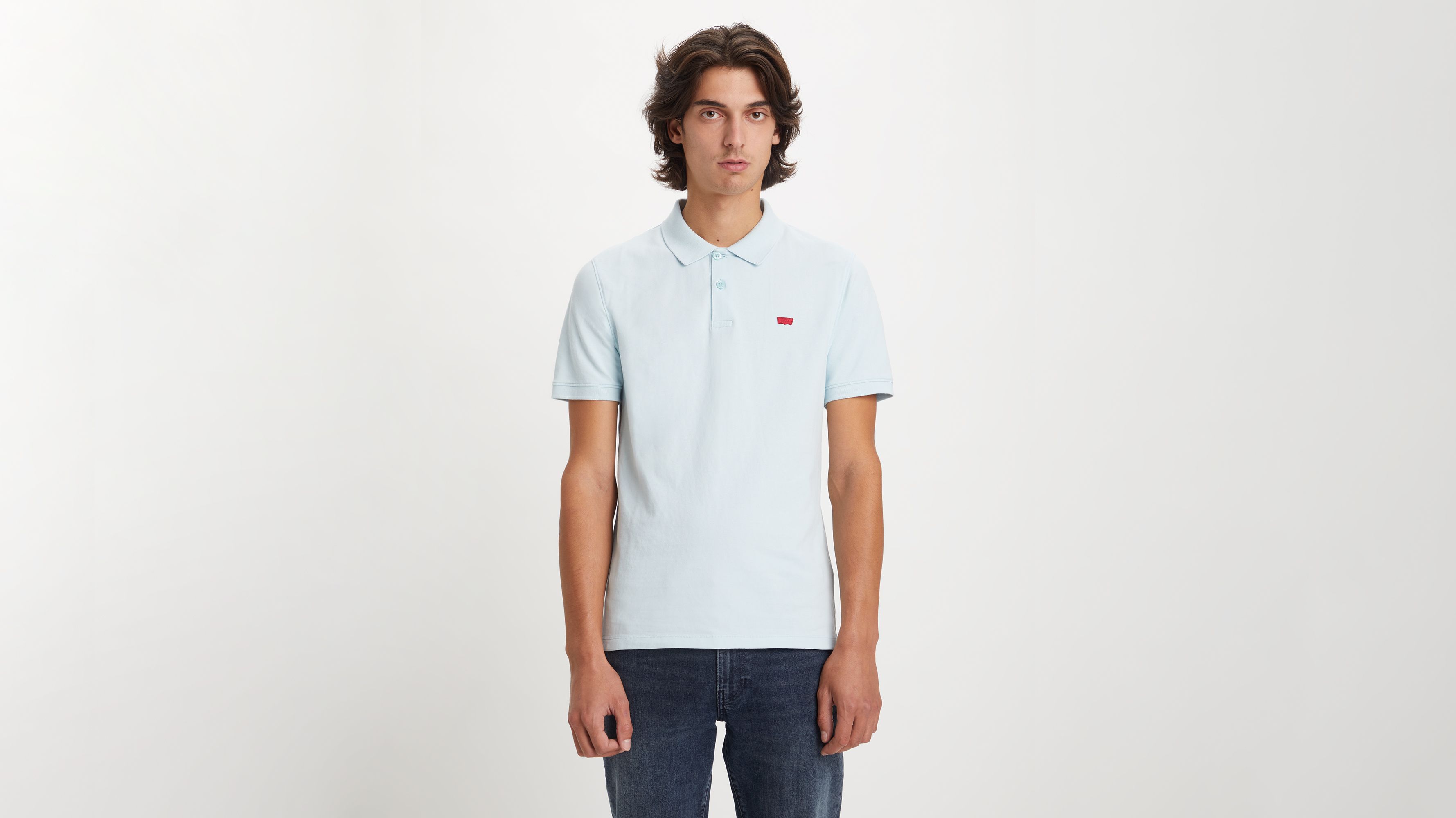 Polo Housemark slim - Omphalodes - Bleu