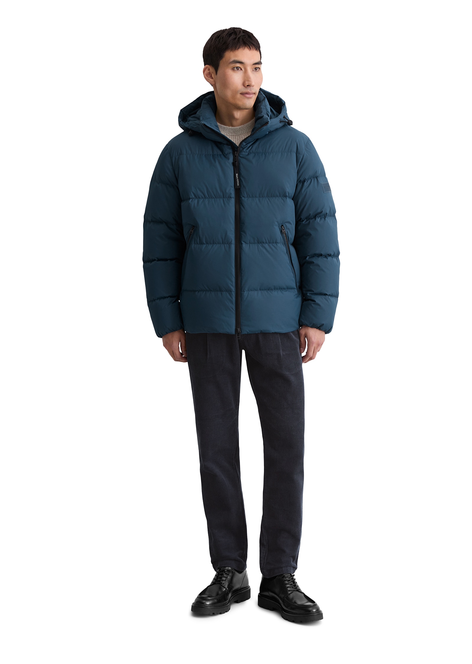Marc O'Polo Daunenjacke mit Kapuze mit 2-Wege-Zipper und abnehmbarer Kapuze