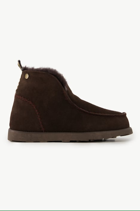 Lammfell-Boots, Veloursleder, Lammfellfutter