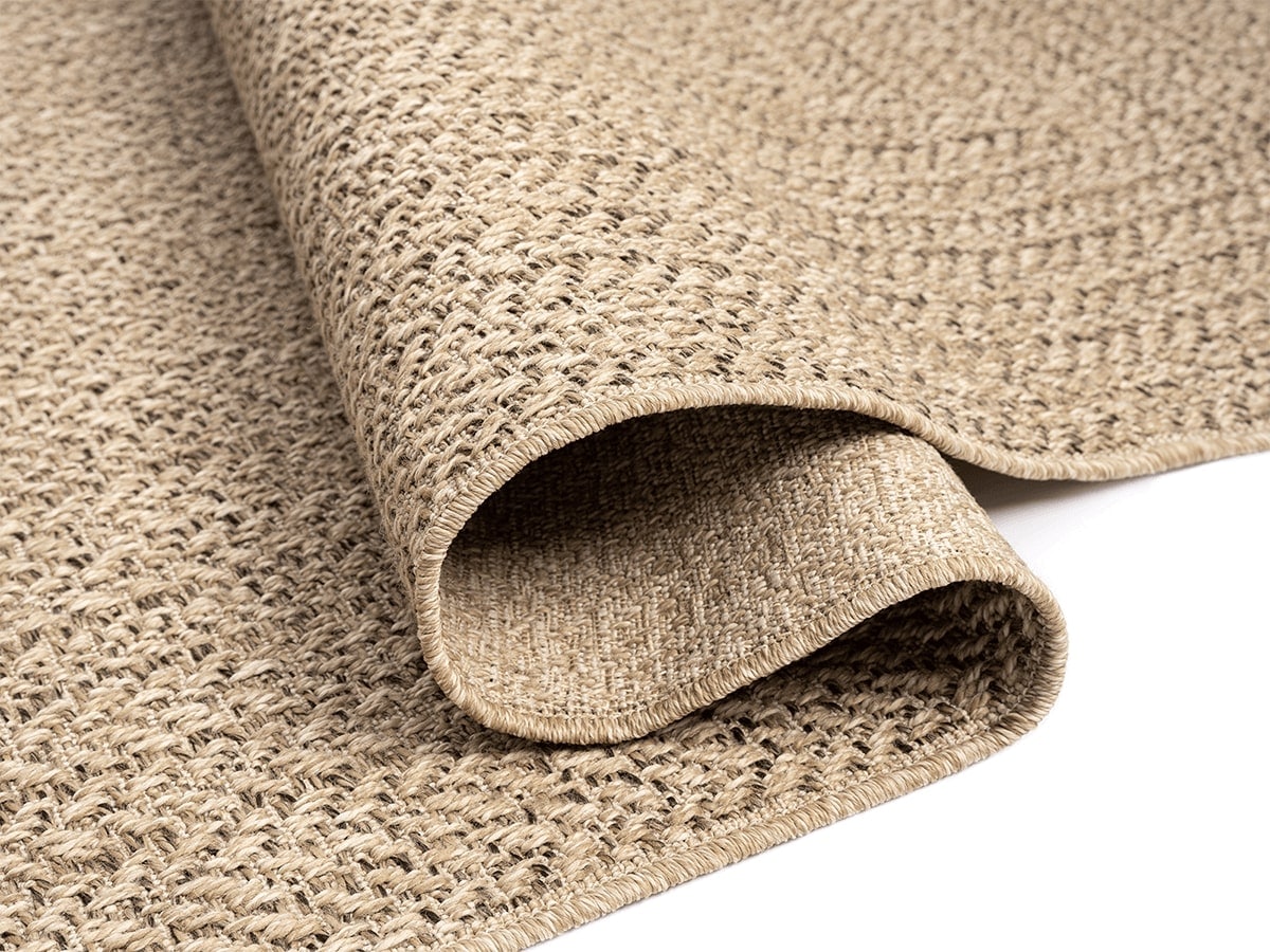 the carpet Outdoorteppich »Kansas« rechteckig 1 mm Höhe moderner robuster In und Outdoor Teppich Jute Look