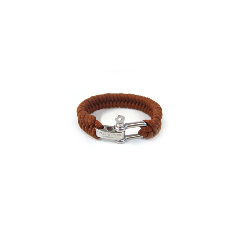 Bracelet, tissé paracorde Marron