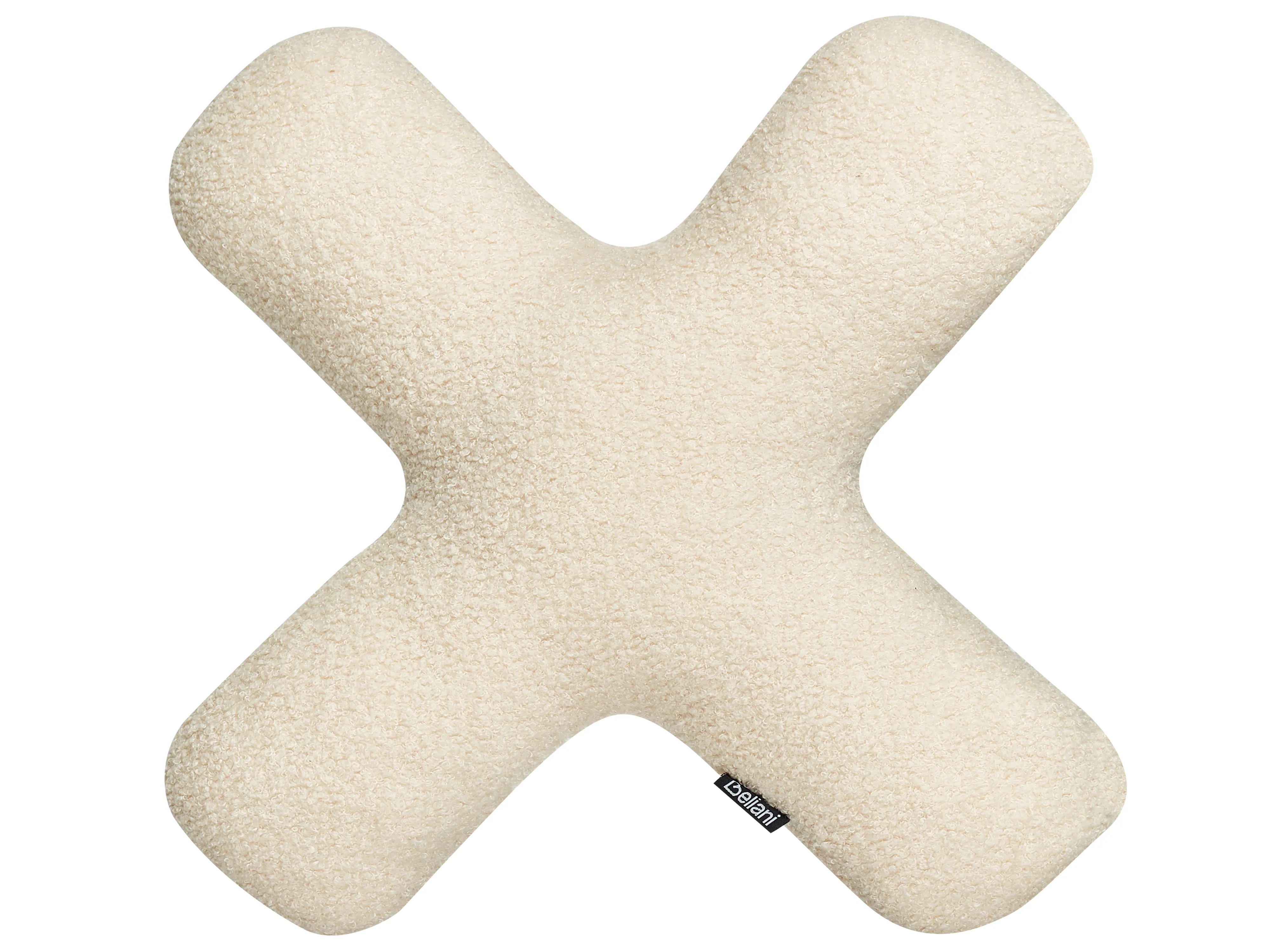 Set van 2 sierkussens HESPERIS Bouclé Beige effen