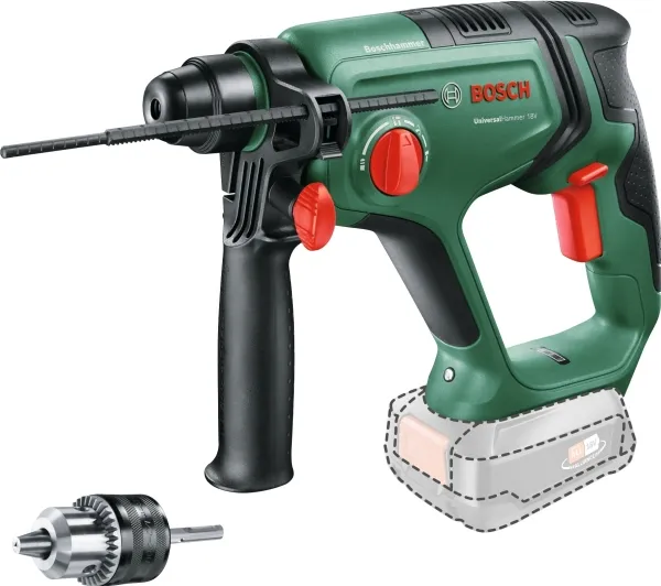 Bosch ACCUBOREHAMMER UNIV 18V SOLO M/ADAPTER - SOLO