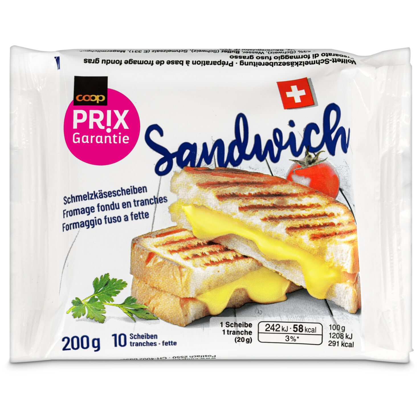 Prix Garantie Sandwich Schmelzkäsescheiben