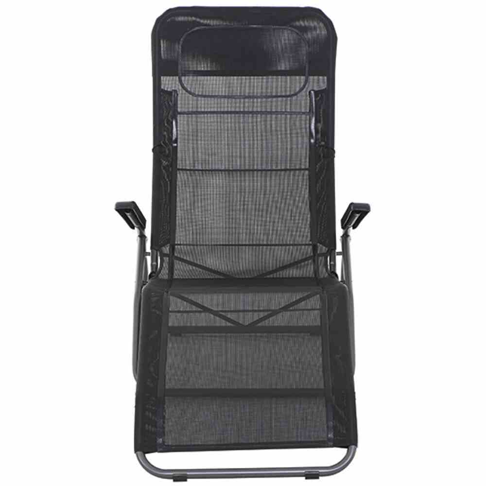 Sonnenliege ANCO - schwarz-anthrazit - klappbar - 144 cm