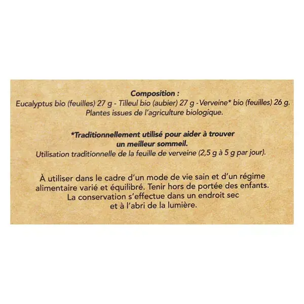 Chá de ervas orgânico para dormir Nat & Form 80g