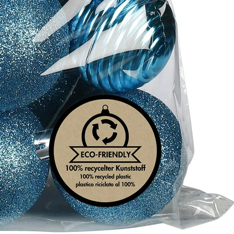 Inge Christmas kerstballen - 30x - kunststof - turquoise