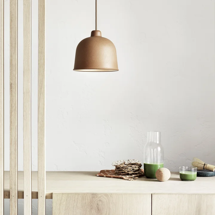 Muuto - Grain Pendelleuchte, blau-grau