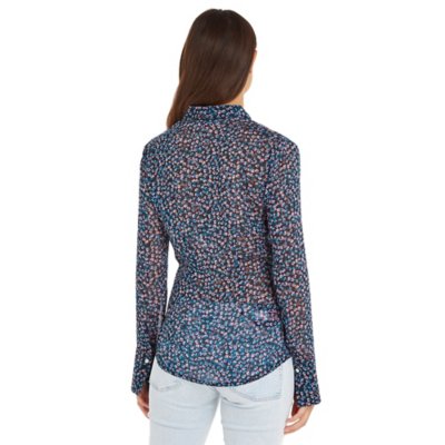 Chemise à manches longues femme Tjw Sheer Ditsy Floral TOMMY HILFIGER