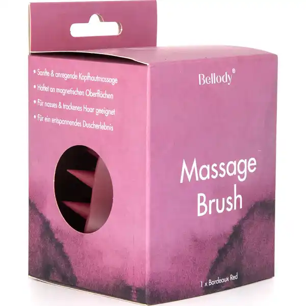 Kopfmassagebürste Bordeaux Red