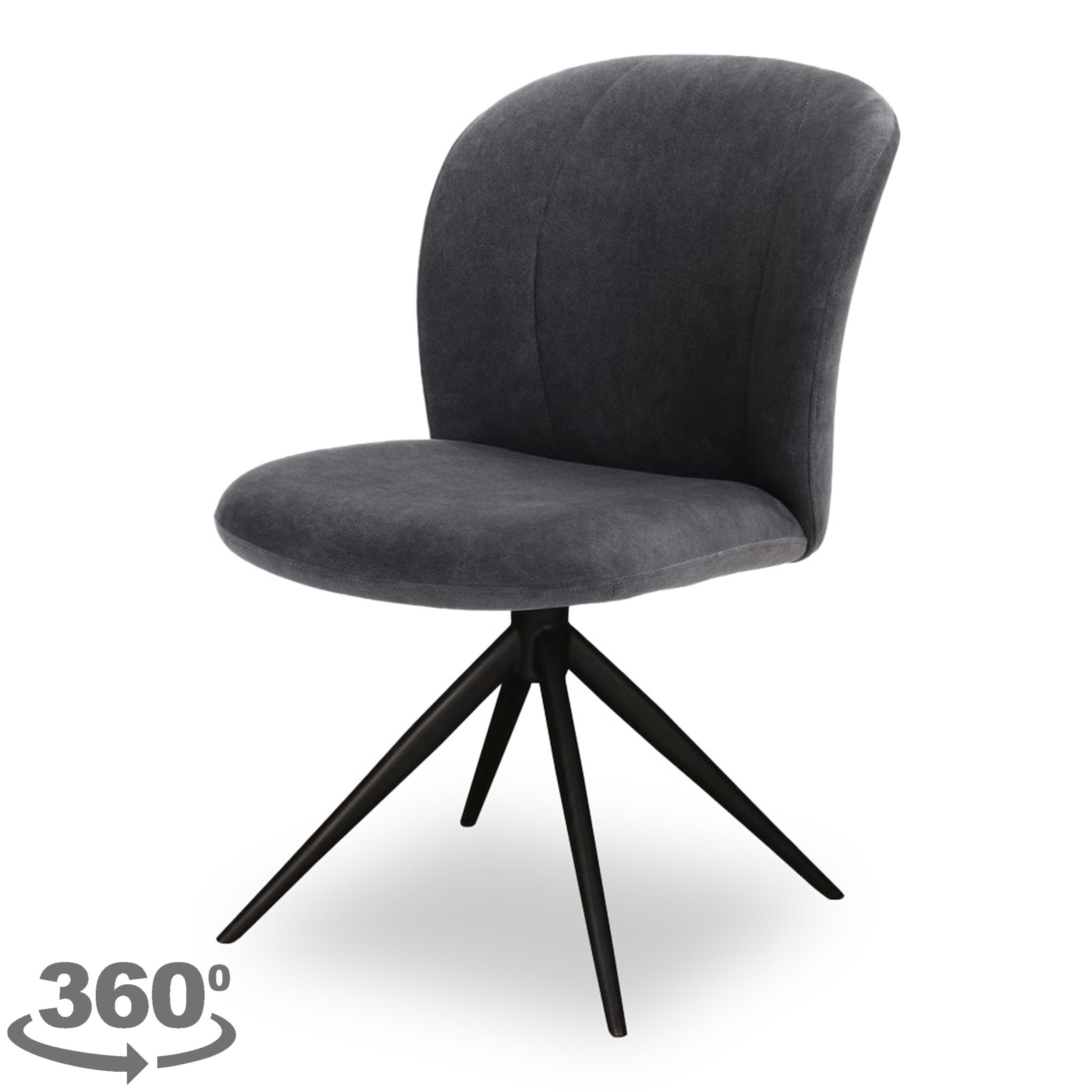 Eetkamerstoel Antraciet Cosmo DX-74.025 Kimo B50 x D54 x H87 cm