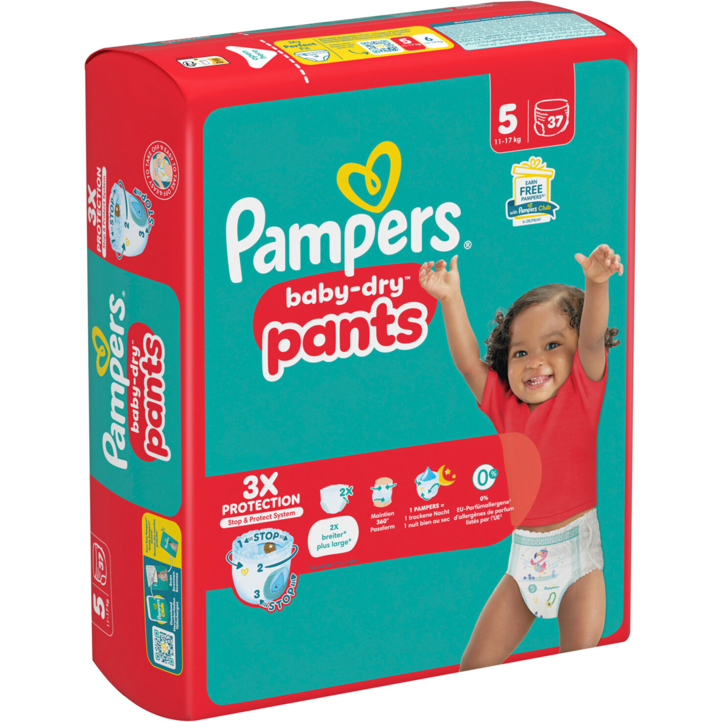 Pampers Baby Dry Pants Gr.5 Junior 11-17kg 37 Windeln