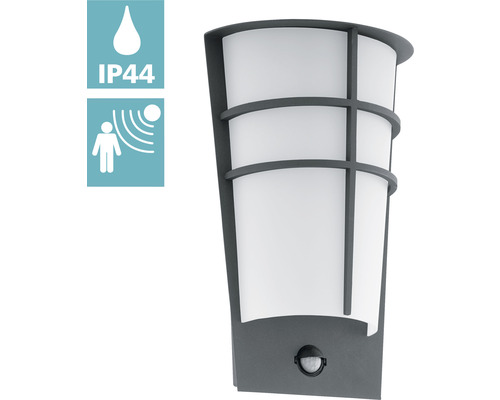 LED sensor buitenwandlamp 2x2,5W 360 lm 3000 K warm wit H 300 mm Breganzo antraciet/wit