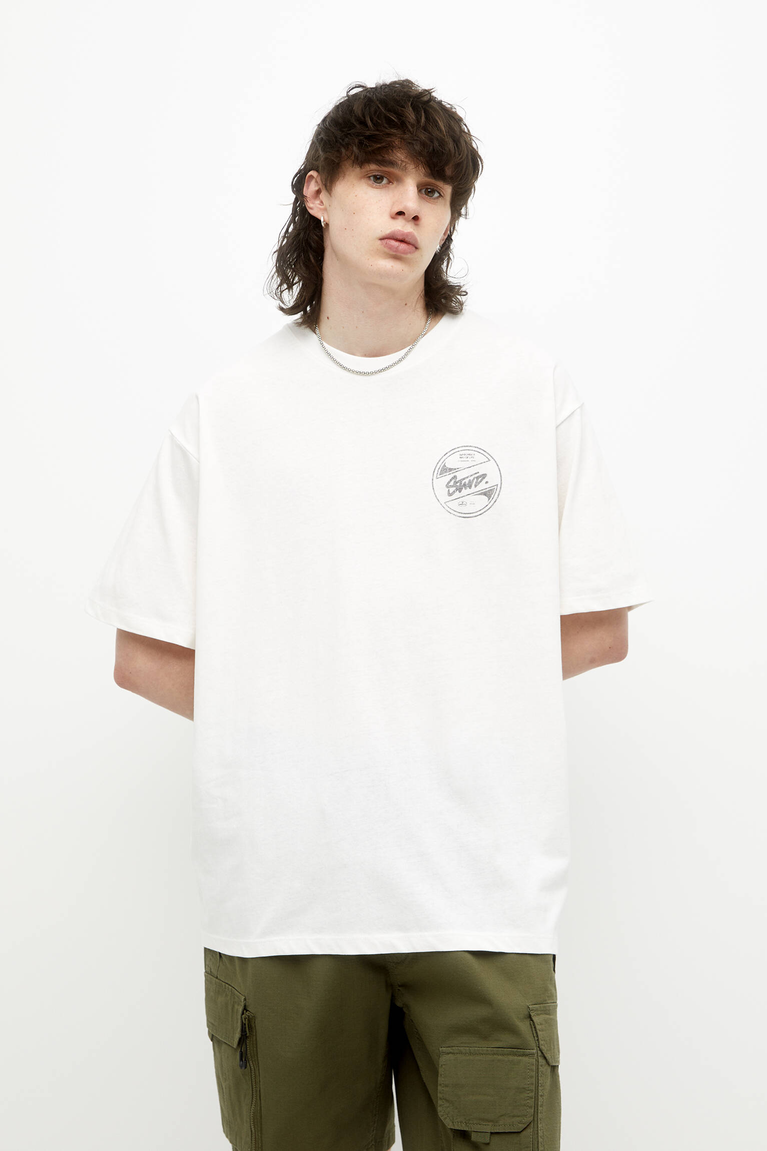 Camiseta licenciada The Creation of Adam STWD - Off White