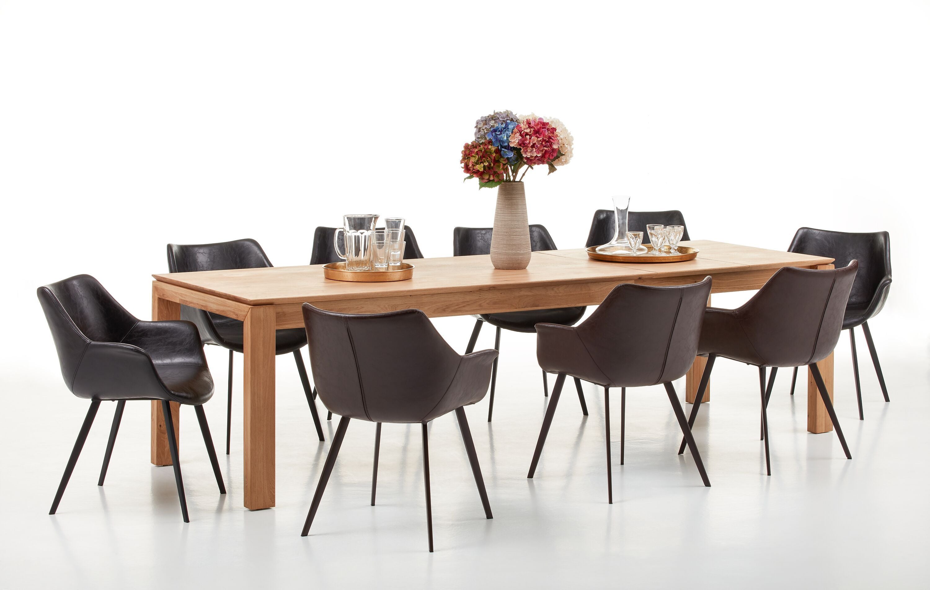 LONGO Ausziehtisch - Natur / B: 160.0 cm x T: 90.0 cm x H: 75.0 cm