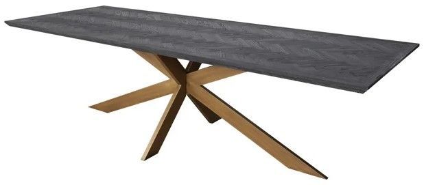 Eetkamertafel 210953 Blackbone Brass B260 x D100 x H76 cm