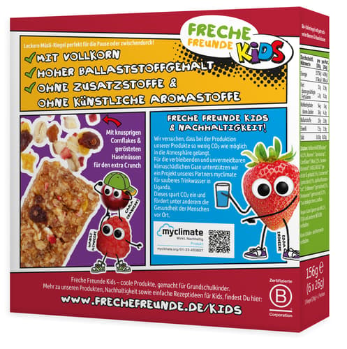 Freche Freunde Kids Bio Carlas Müsli Riegel Beere & Haselnuss