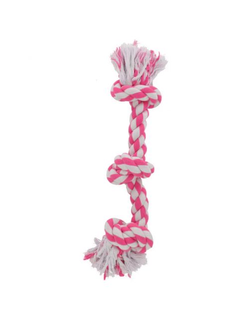 Adori Flostouw Xl Wit&Roze - Hondenspeelgoed