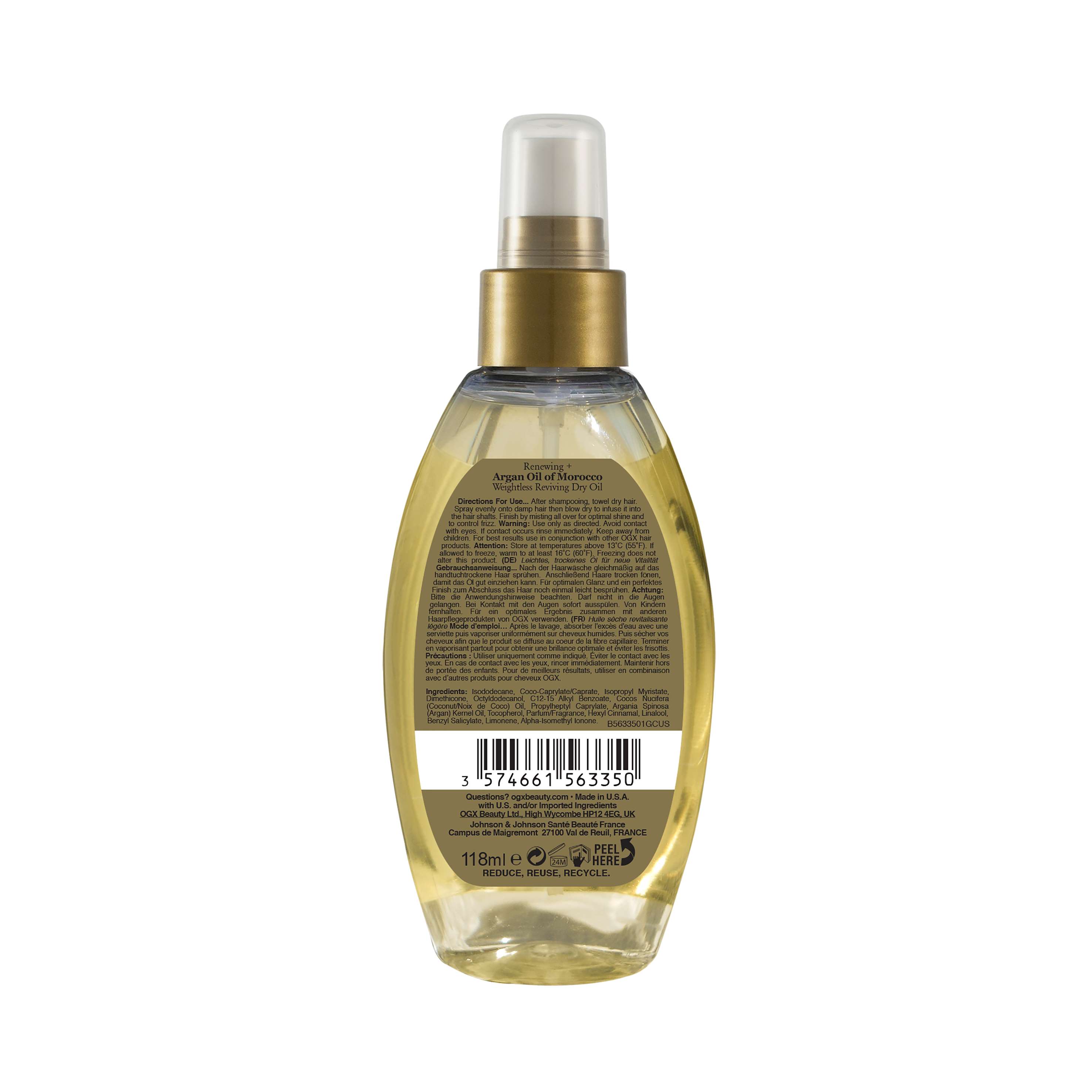 ÓLEO OGX ARGÃO MARROCOS SEM SULFATOS 118ML