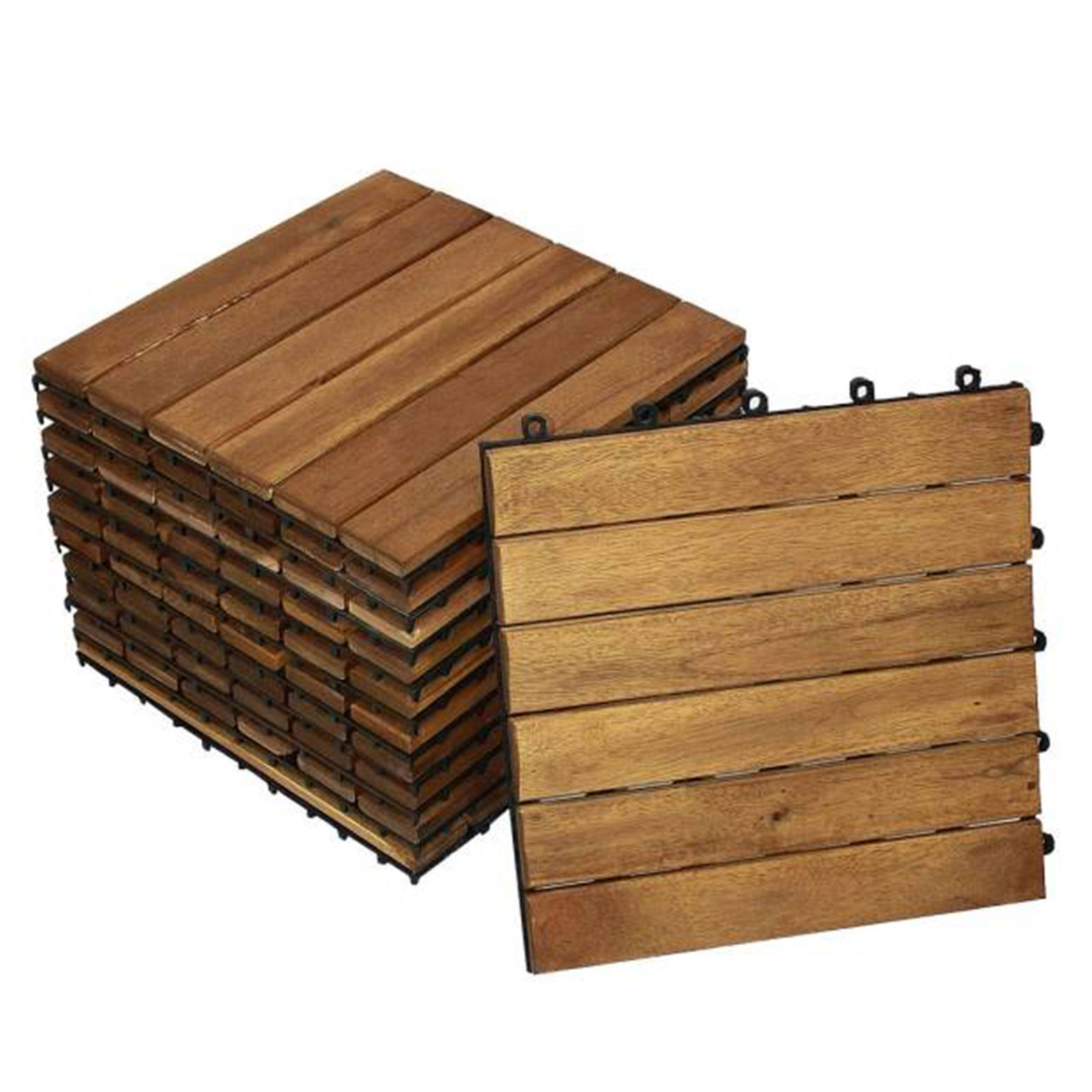 Holzfliese - Acacia Mangium - gerade - 30x30 cm